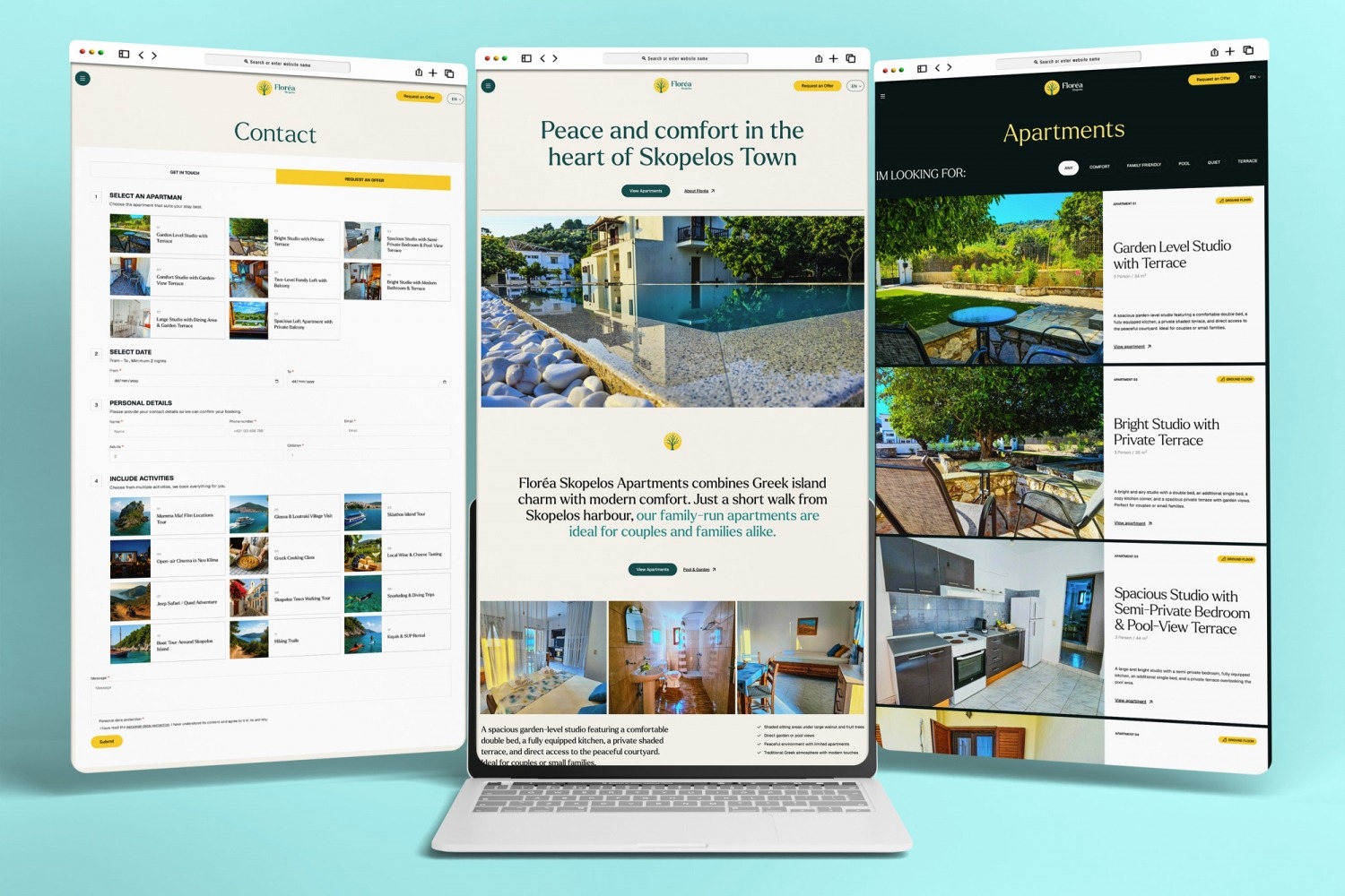 Floréa Apartments – website presentation for apartment accommodation on the island of Skopelo Floréa Apartments – website presentation for apartment accommodation on the island of Skopelo