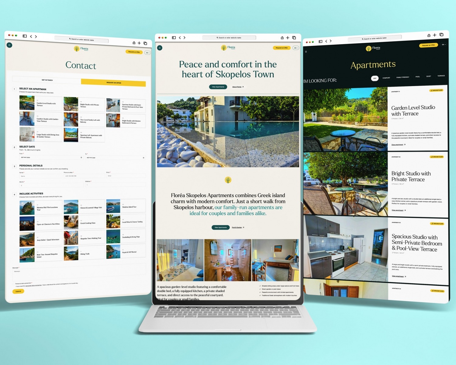 Floréa Apartments – website presentation for apartment accommodation on the island of Skopelo Floréa Apartments – website presentation for apartment accommodation on the island of Skopelo